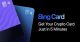 Promotional banner with two colorful crypto cards (purple and blue) and the text 'Bing Card' and 'Get Your Crypto Card Just in 5 Minutes' on a black background.