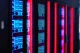 Close-up of illuminated server racks in a data center